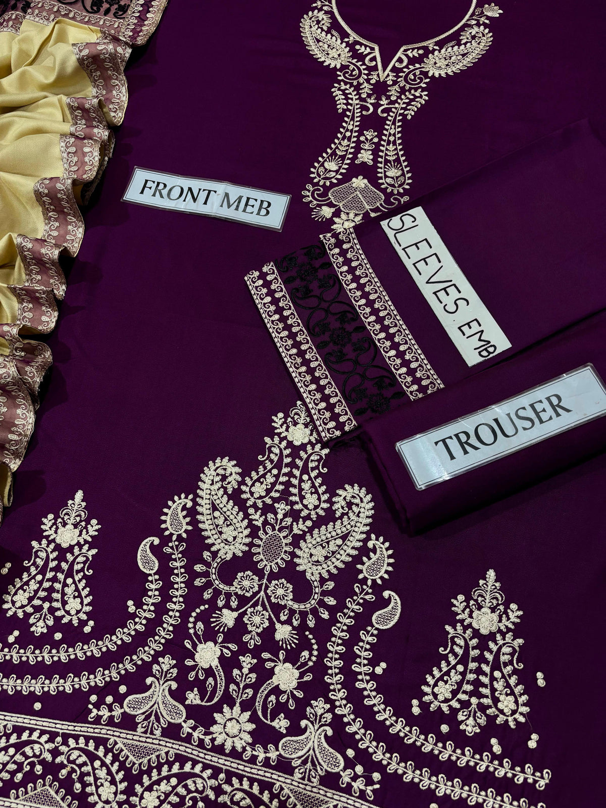 JAZMIN Dhanak Embroidered 3 pcs