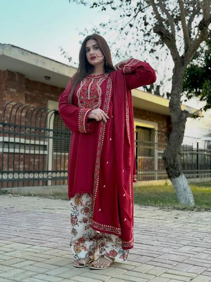 ANEELAS Dhanak Embroidered 3 PCS