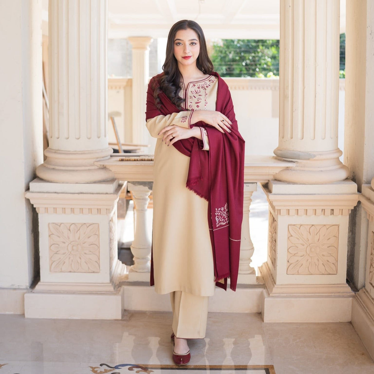 ASLING DHANAK EMBROIDERED 3 PCS