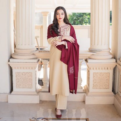 ASLING DHANAK EMBROIDERED 3 PCS