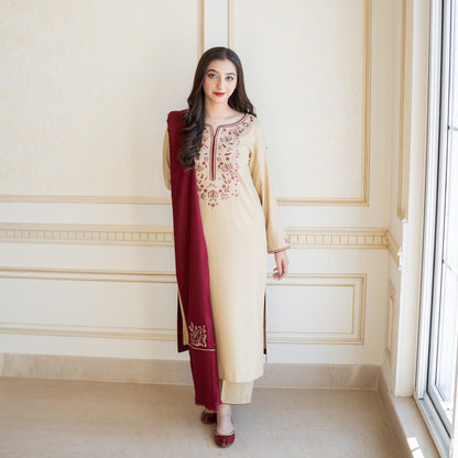 ASLING DHANAK EMBROIDERED 3 PCS