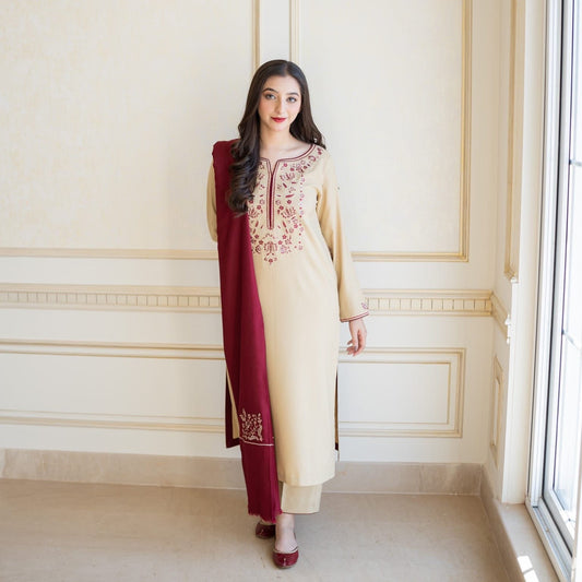 ASLING DHANAK EMBROIDERED 3 PCS
