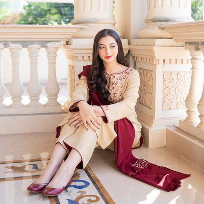 ASLING DHANAK EMBROIDERED 3 PCS