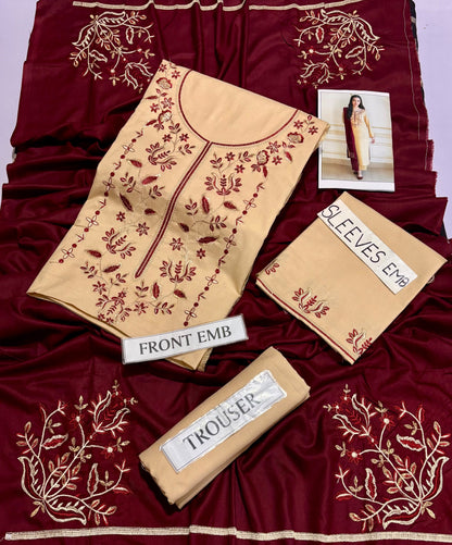 ASLING DHANAK EMBROIDERED 3 PCS