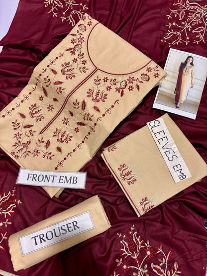 ASLING DHANAK EMBROIDERED 3 PCS