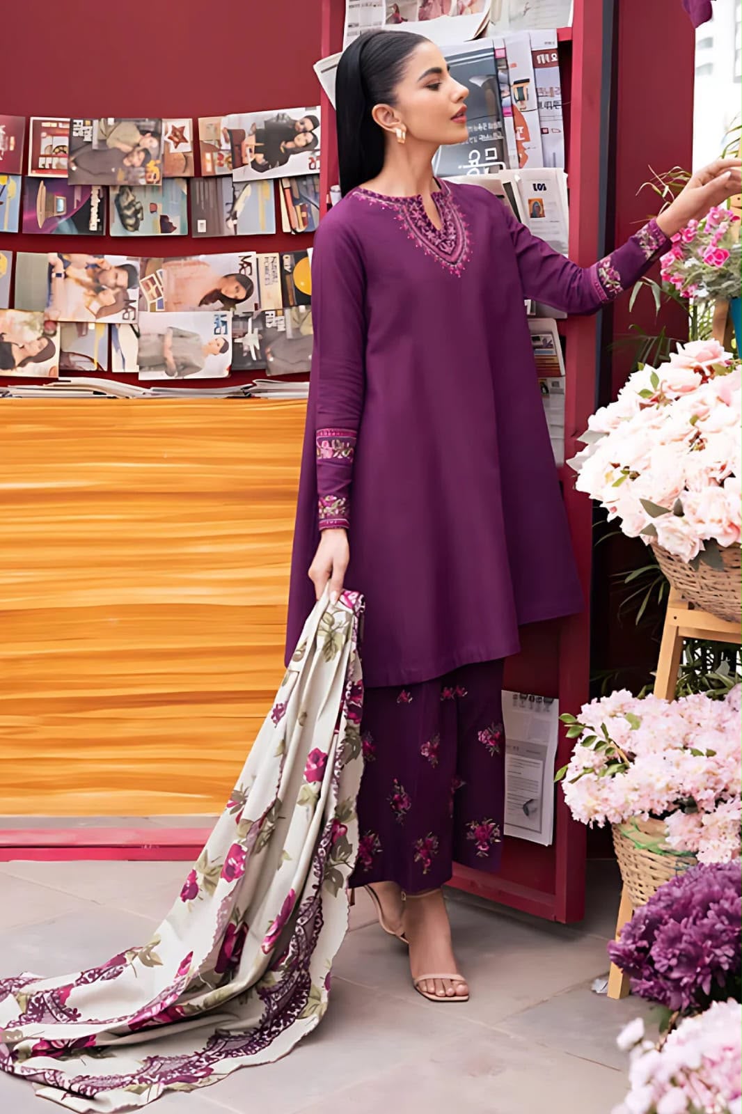 AISLING DHANAK EMBROIDERED 3 PCS
