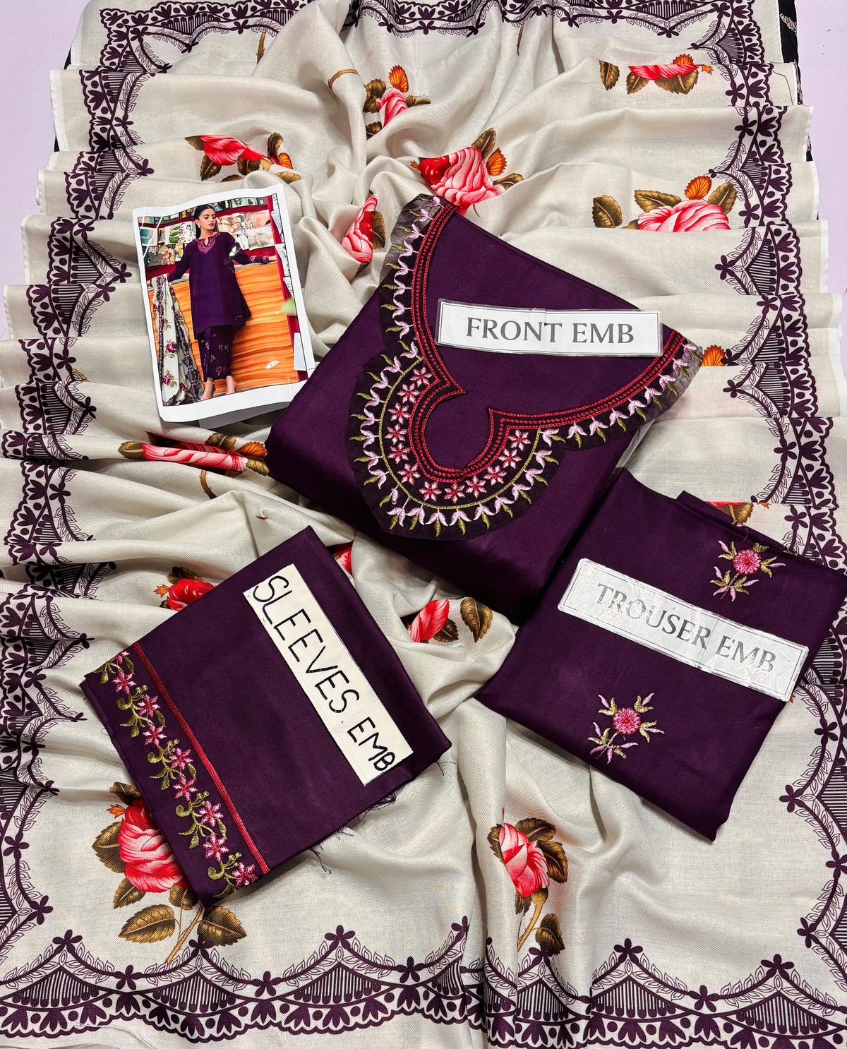 AISLING DHANAK EMBROIDERED 3 PCS