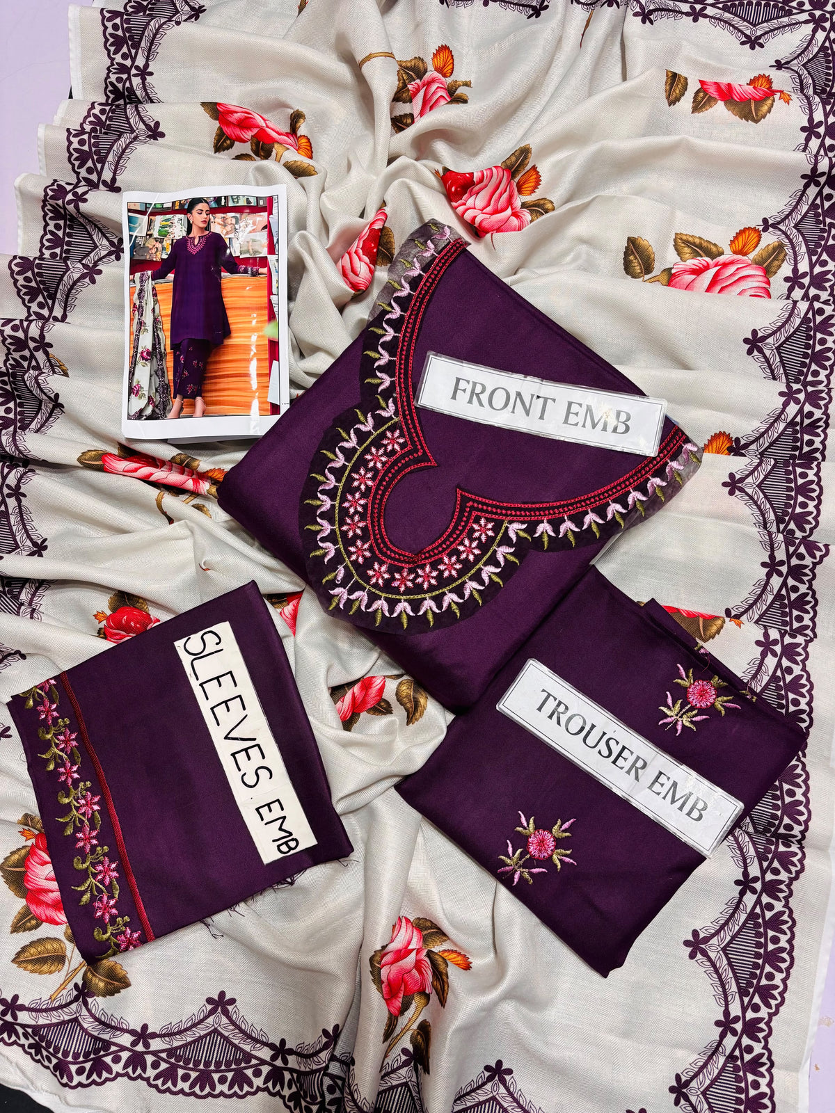 AISLING DHANAK EMBROIDERED 3 PCS