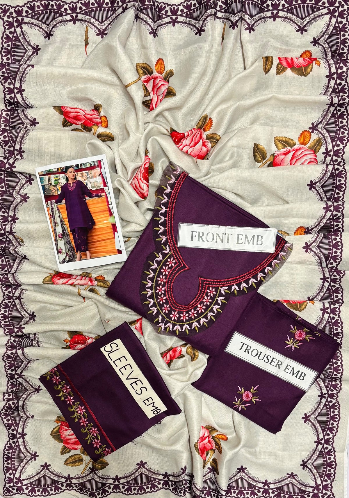 AISLING DHANAK EMBROIDERED 3 PCS