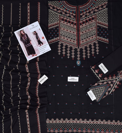 FLORENT DHANAK 3-PIECE EMBROIDERED SUIT DZ