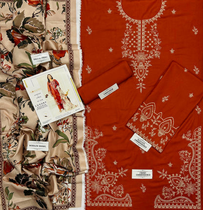 MOHAGNI dHANAK EMBROIDERED 3 pcs