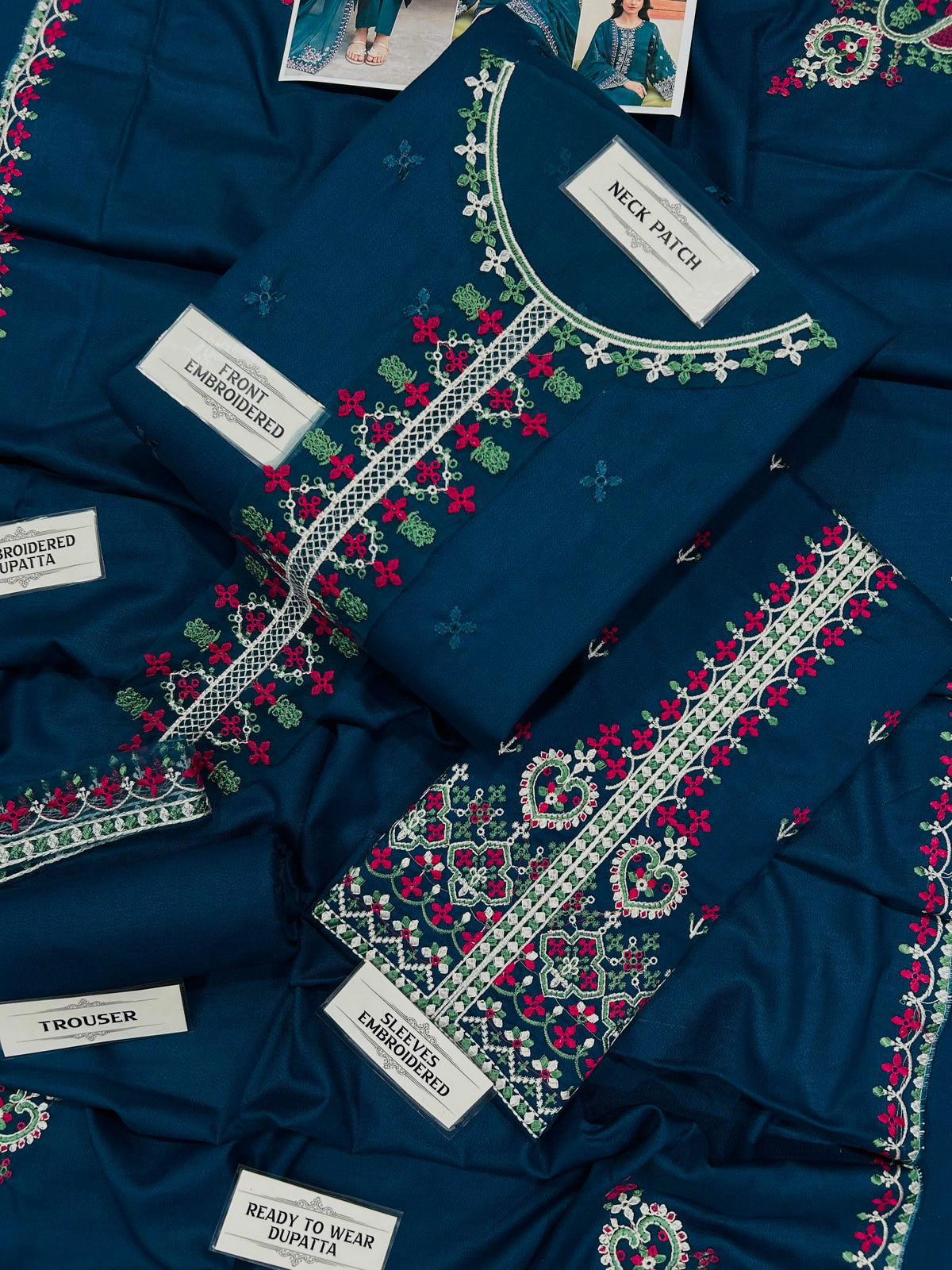 SAPPHIRE Dhanak Embroidered 3 PCS