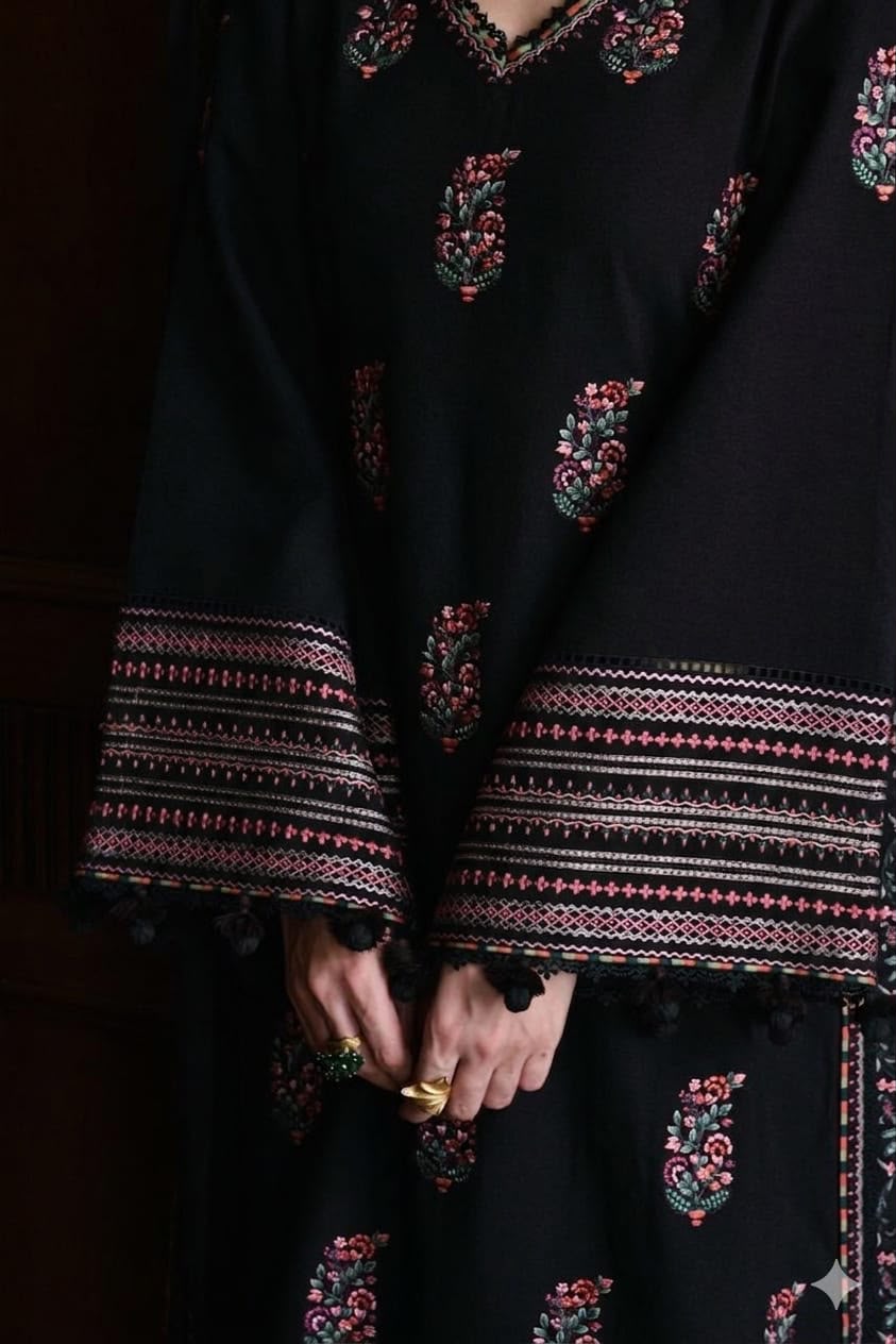 Batik Premium Dhanak Embroidered 3 PCS