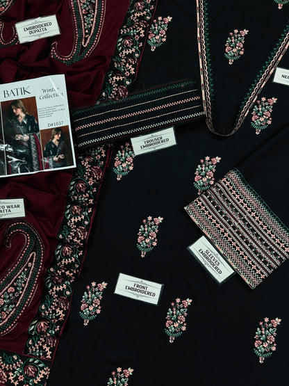 Batik Premium Dhanak Embroidered 3 PCS