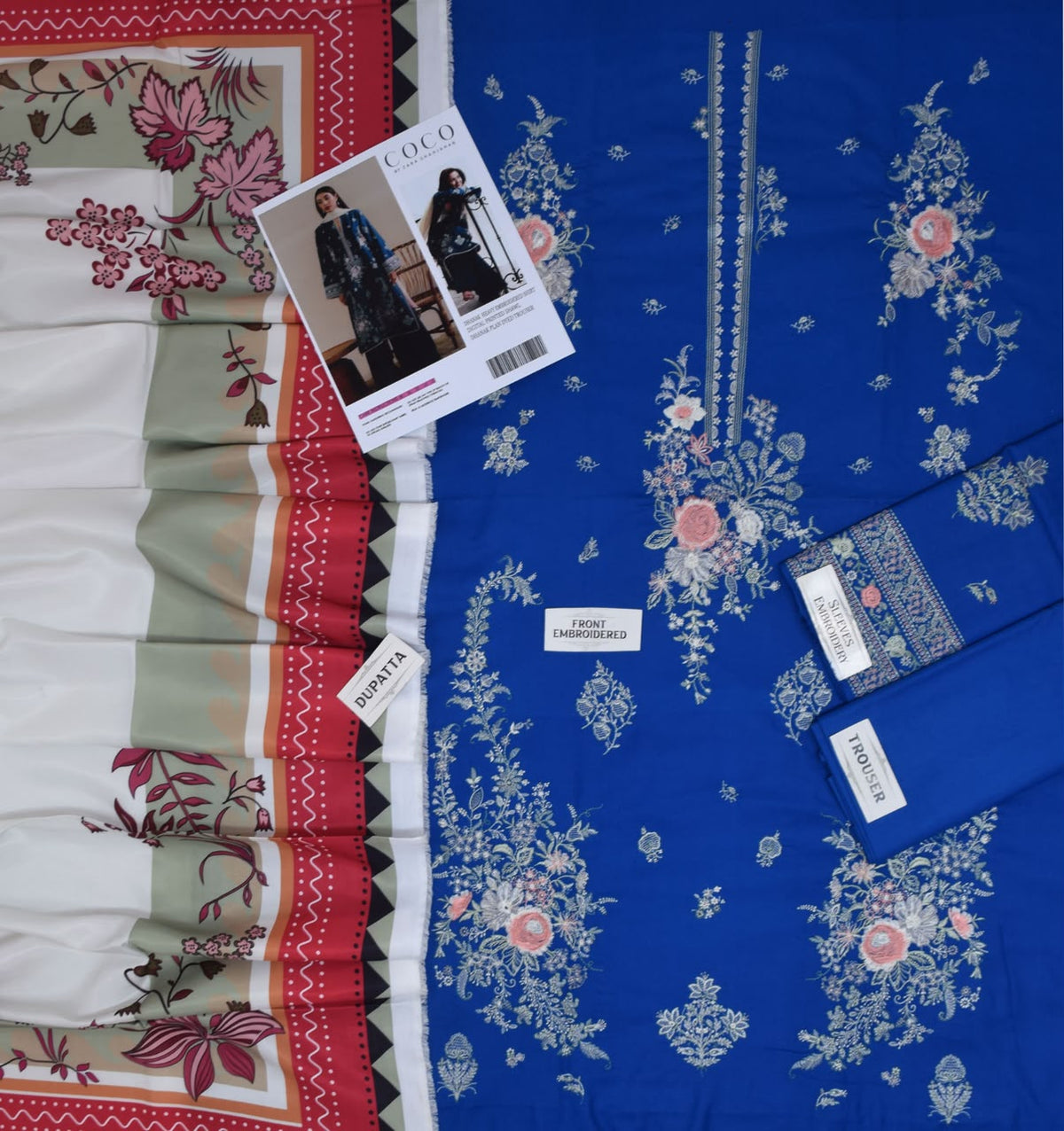 COCO BY Zarashahjahan Dhanak Embroidered 3 pcs DZ