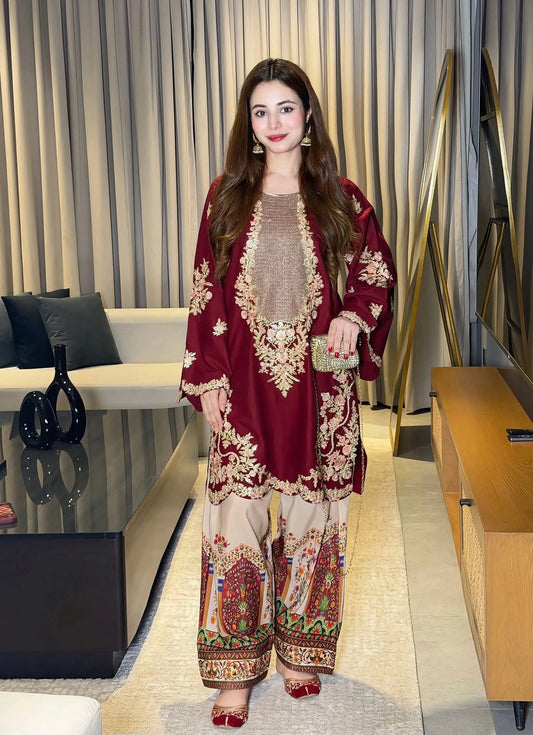 ETHNIC 2-PIECE SILK Embroidered