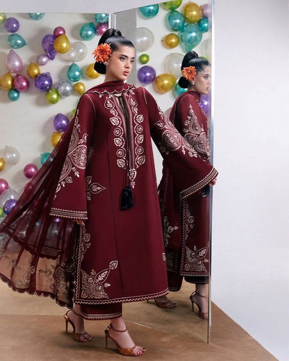 NAIN PREET Premium Dhanak Embroidered 3 Pcs