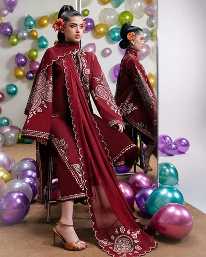 NAIN PREET Premium Dhanak Embroidered 3 Pcs