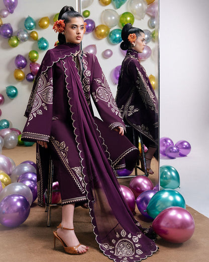 NAIN PREET Premium Dhanak Embroidred 3 PCS
