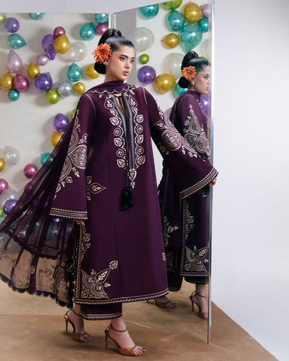 NAIN PREET Premium Dhanak Embroidred 3 PCS