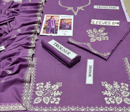 RUMI Dhanak Embroidered 3 PCS