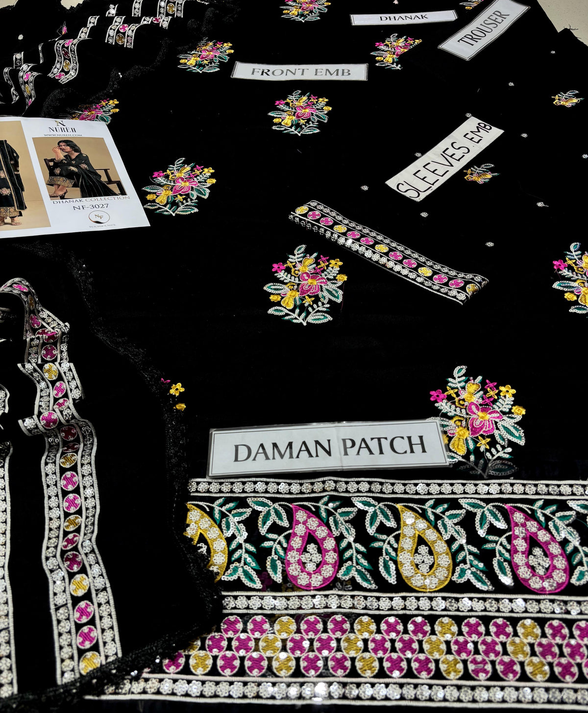 NUREH Dhanak Embroidered 3 PCS