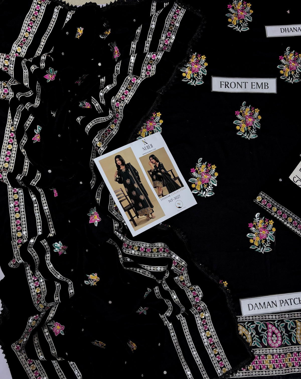 NUREH Dhanak Embroidered 3 PCS