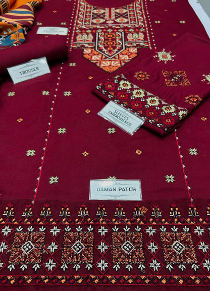 SAPPHIRE Dhanak Embroidered 3 PCS