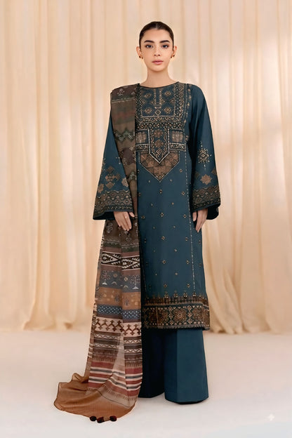SAPPHIRE Dhanak Embroidered 3 PCS