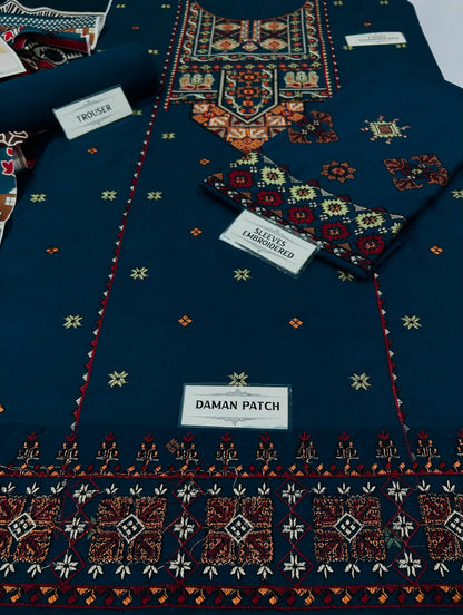 SAPPHIRE Dhanak Embroidered 3 PCS