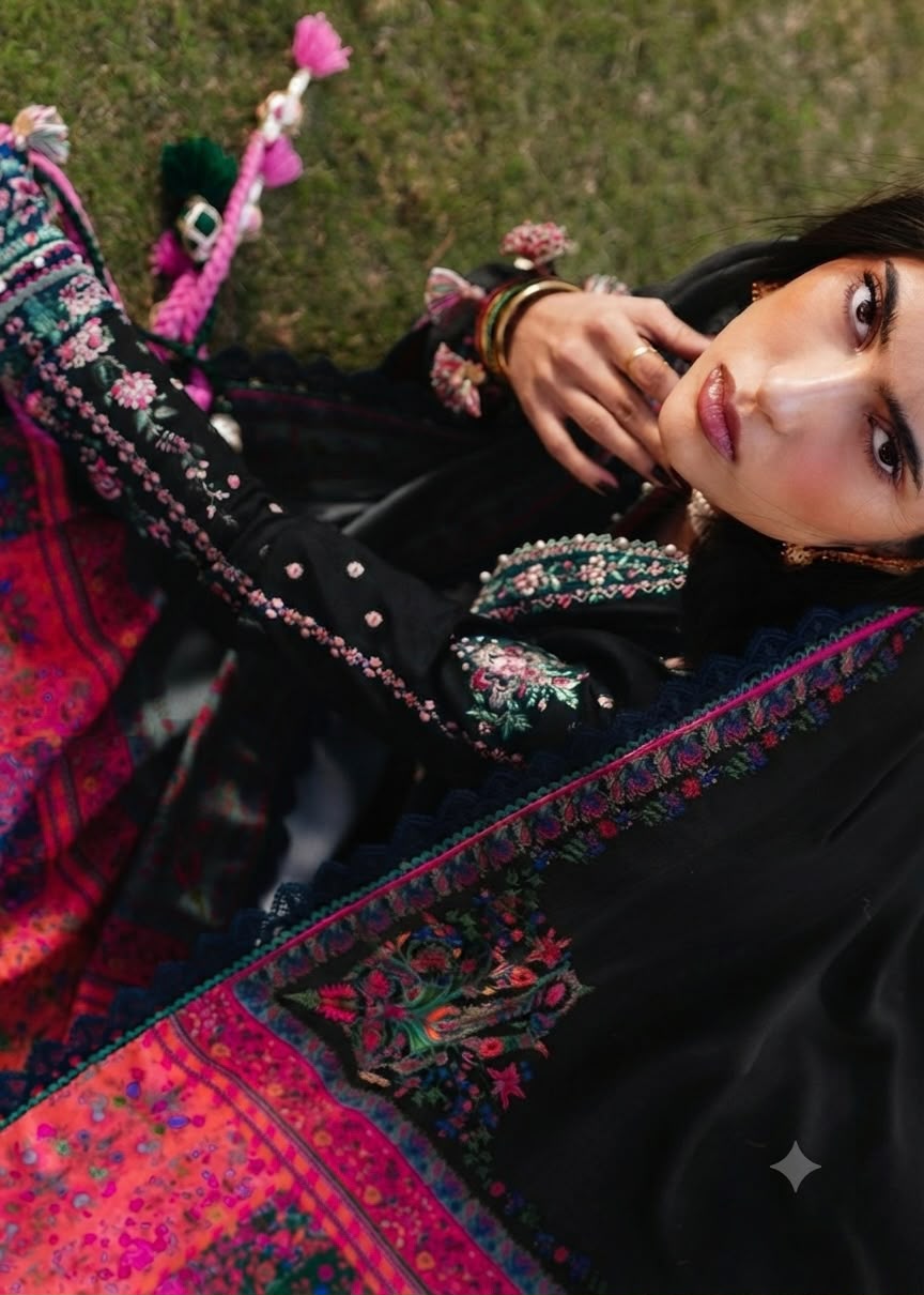 HUSSAIN REHAR DHANAK EMBROIDERED 3PCS