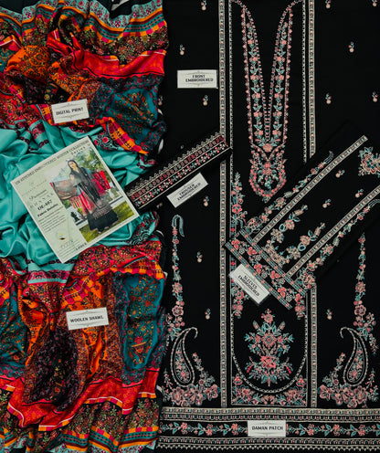 HUSSAIN REHAR DHANAK EMBROIDERED 3PCS