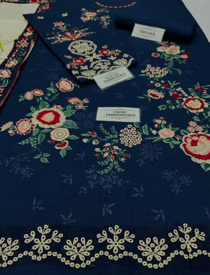 HUSSAIN REHAR DHANAK EMBROIDERED 3PCS