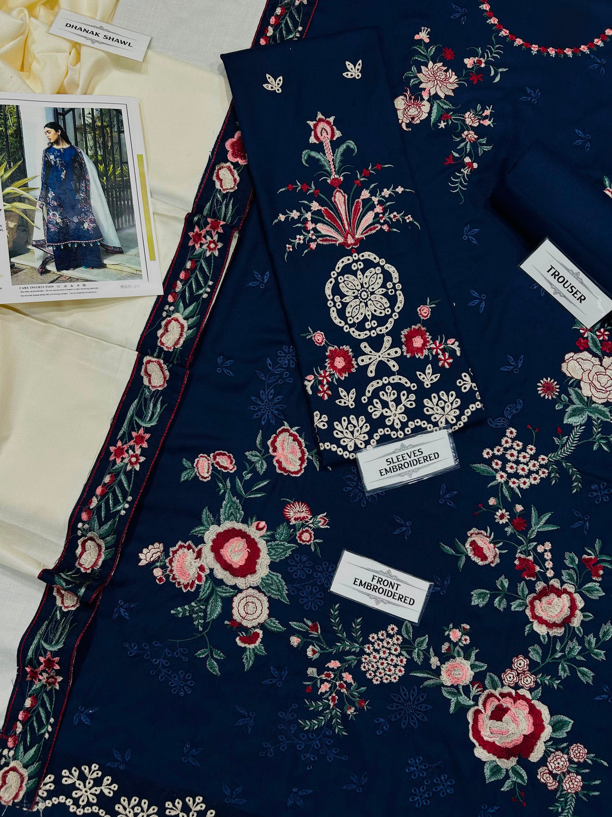 HUSSAIN REHAR DHANAK EMBROIDERED 3PCS