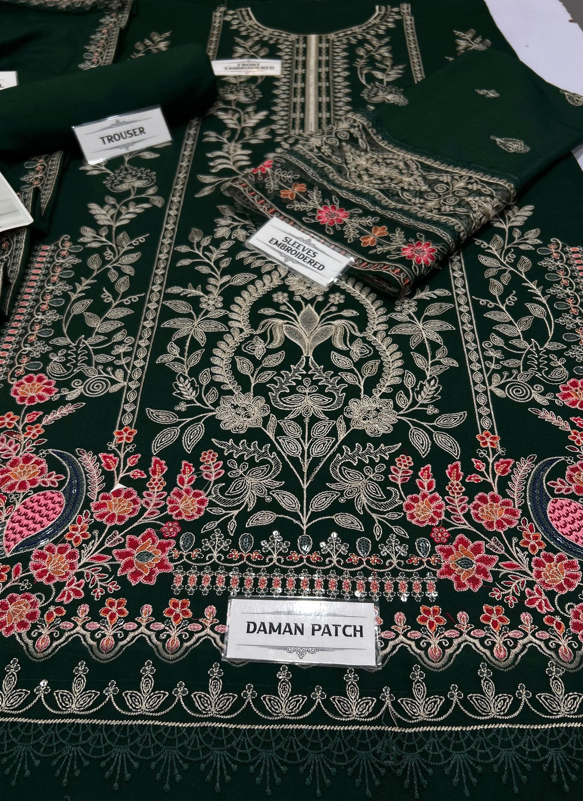MARIA B DHANAK EMBOEIDERED 3PCS
