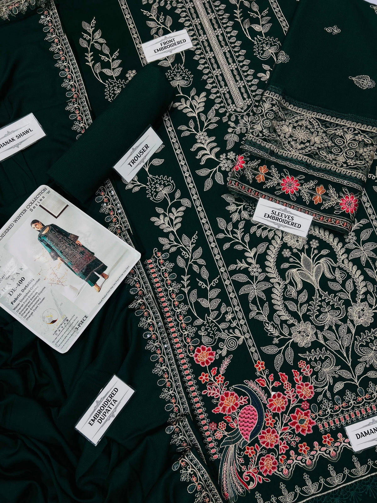 MARIA B DHANAK EMBOEIDERED 3PCS