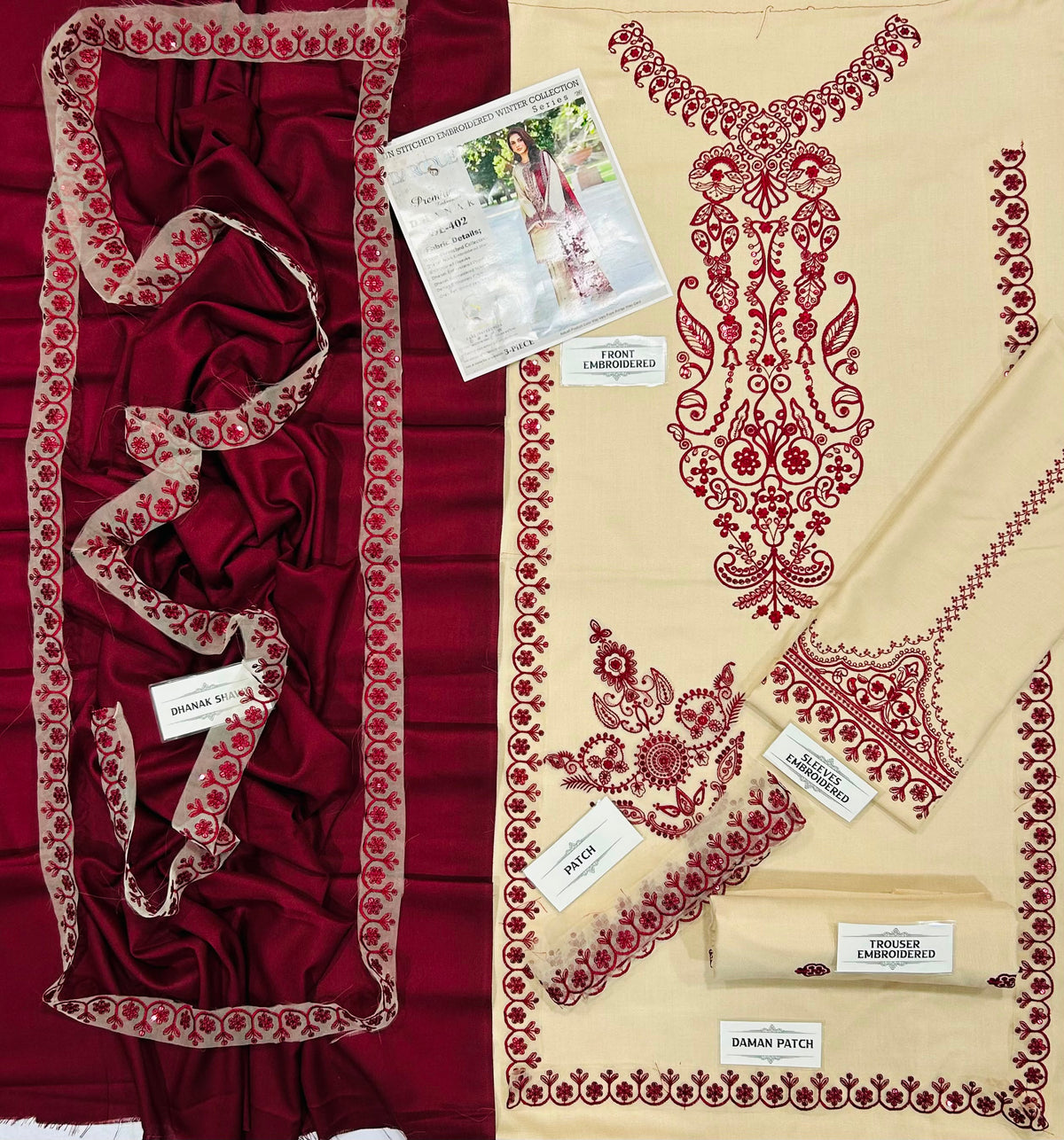 BAROQUE PREMIUM  DHANAK EMBROIDERED
