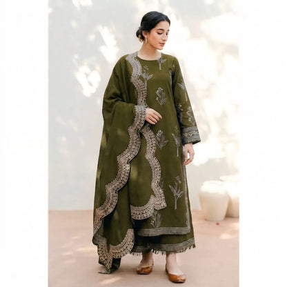 MOHRANI DHANAK EMBROIDERED 3 PCS