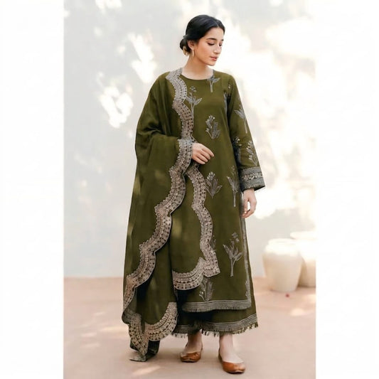 MOHRANI DHANAK EMBROIDERED 3 PCS