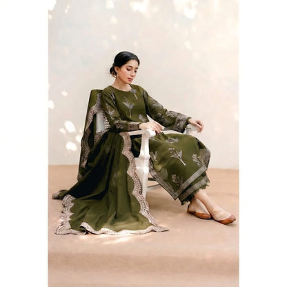 MOHRANI DHANAK EMBROIDERED 3 PCS