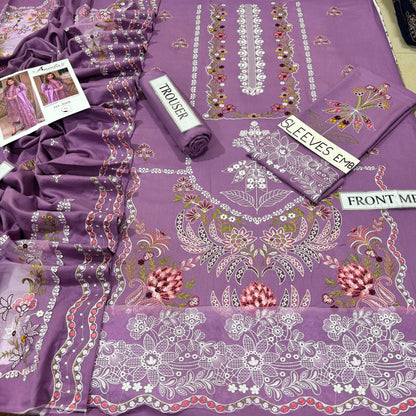 ANEELA’S DHANAK EMBROIDERED 3PCS