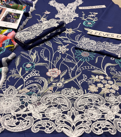 MUSHQ  DHANAK  EMBROIDERED 3PCS