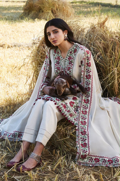 Zaha Brand DHANAK  EMBROIDERED 3 PCS