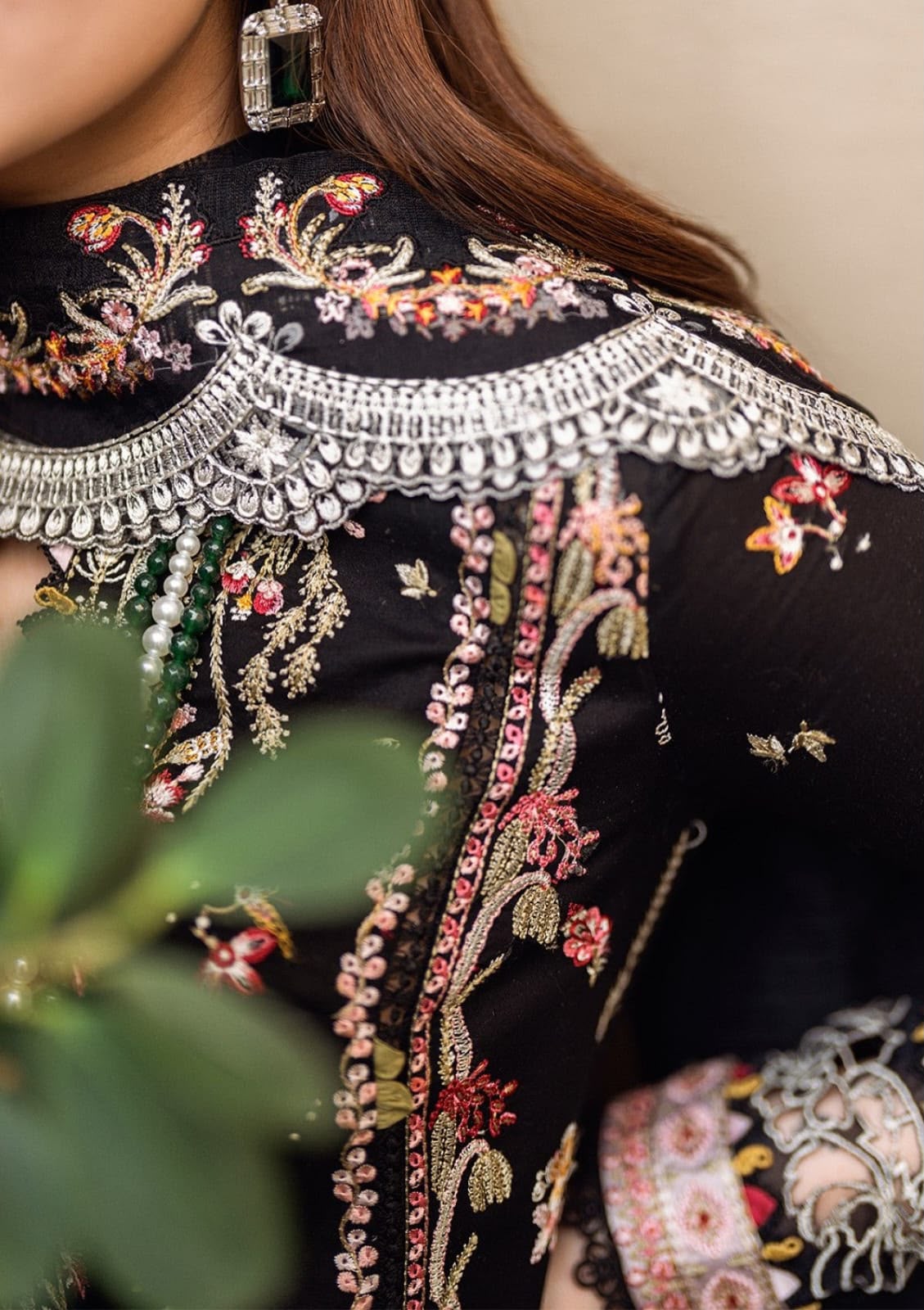 QALAMKAR DHANAK  EMBROIDERED 3PCS