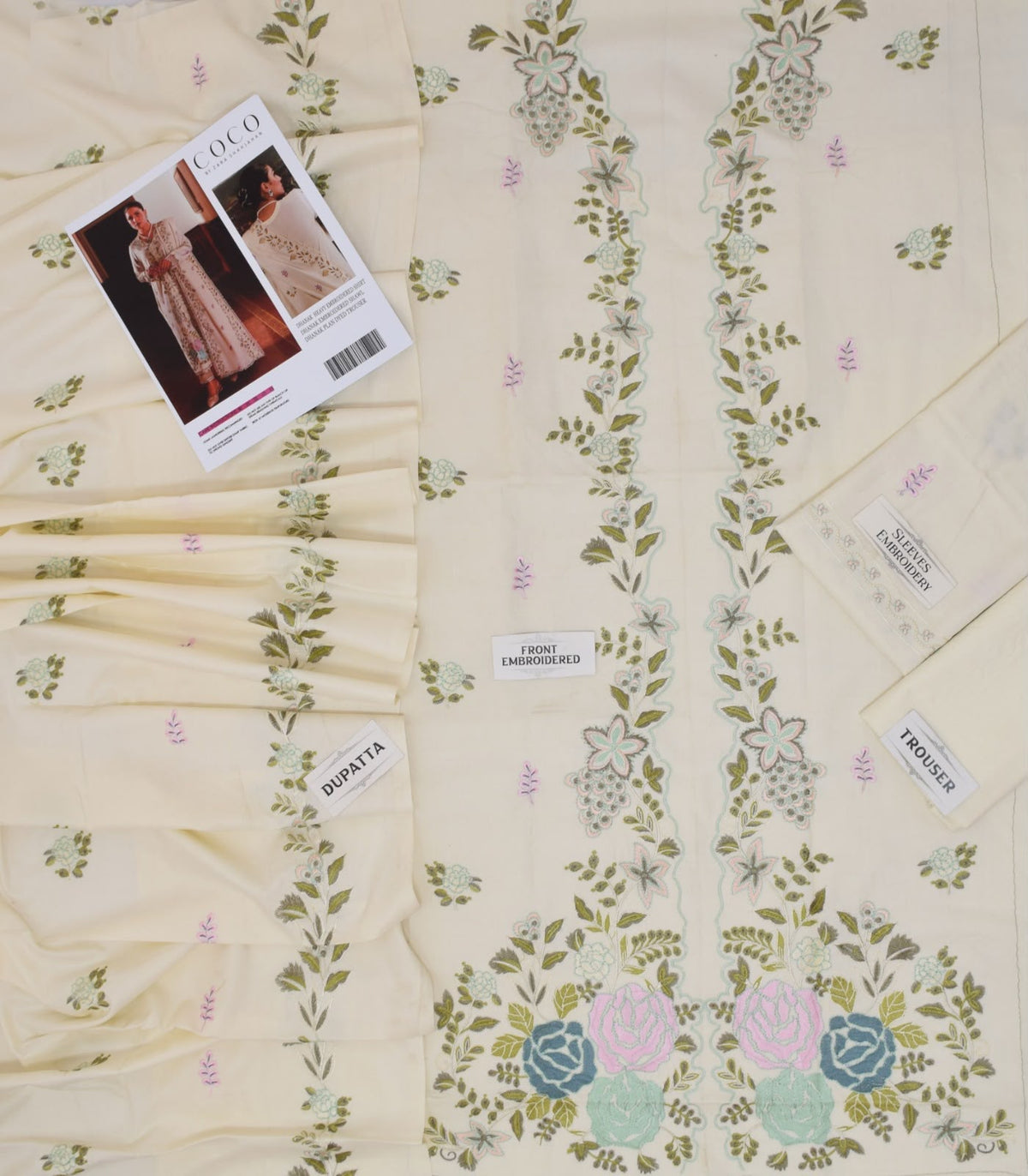 Coco by Zara  DHANAK  EMBROIDERED 3 PCS