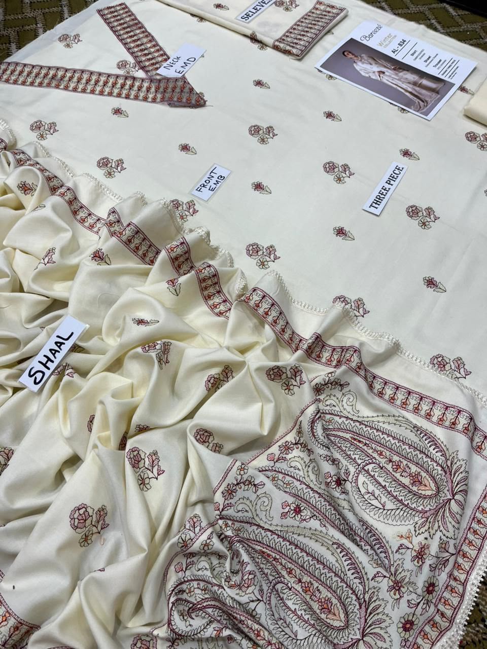 Bareeza  Dhanak  Embroidered 3PCS