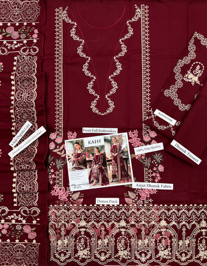 KAHF  Dhanak EMBROIDERED 3PCS