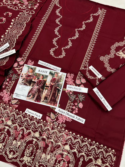 KAHF  Dhanak EMBROIDERED 3PCS