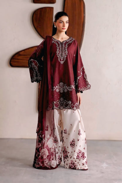 IZNIK  LUXURY SILK EMBROIDERED 3 Pcs