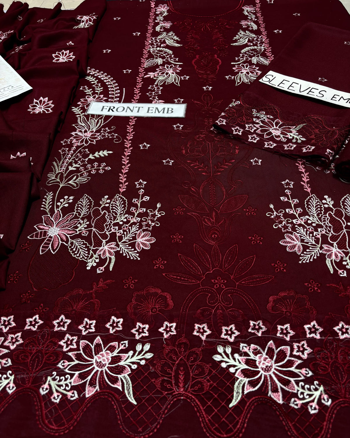 MAHNUR DHANAK EMBROIDERED 3 PCS